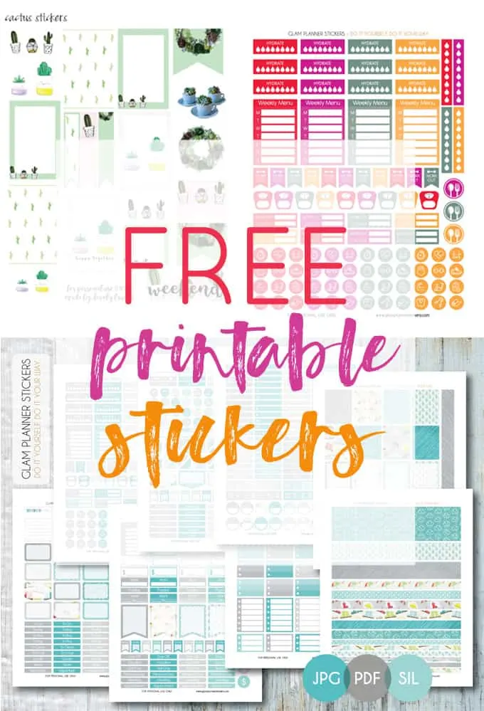 Free Printable Stickers Printable Stickers For Your Planner Party Favors Gifts And More