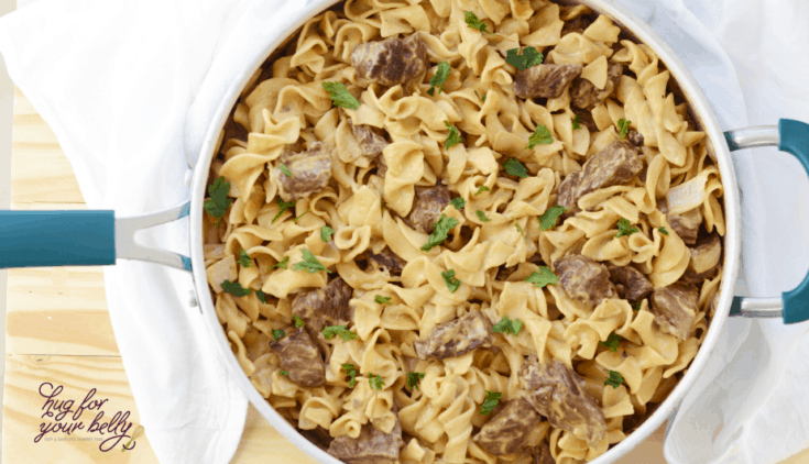 pot of beef stroganoff