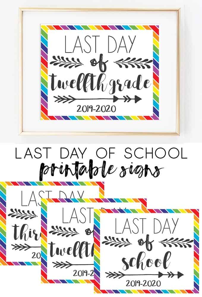 Free Last Day Of School Printable Signs