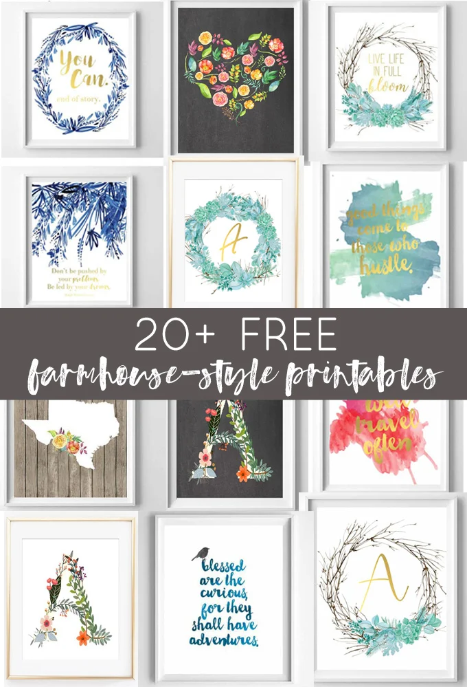 Free Farmhouse Printables And Wall Art Ideas