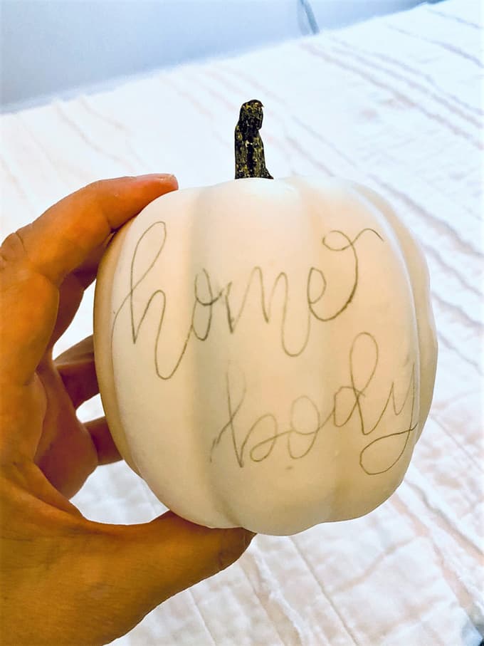hand letter a pumpkin