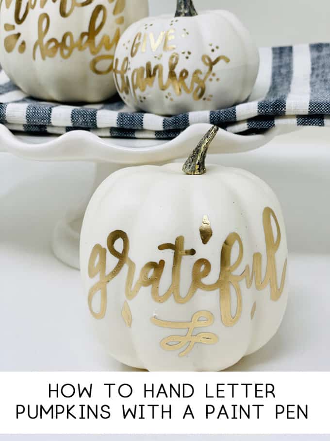 hand lettered pumpkins