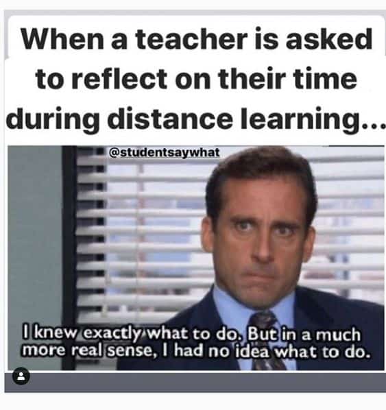 distance learning meme