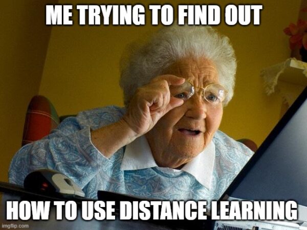 distance learning meme