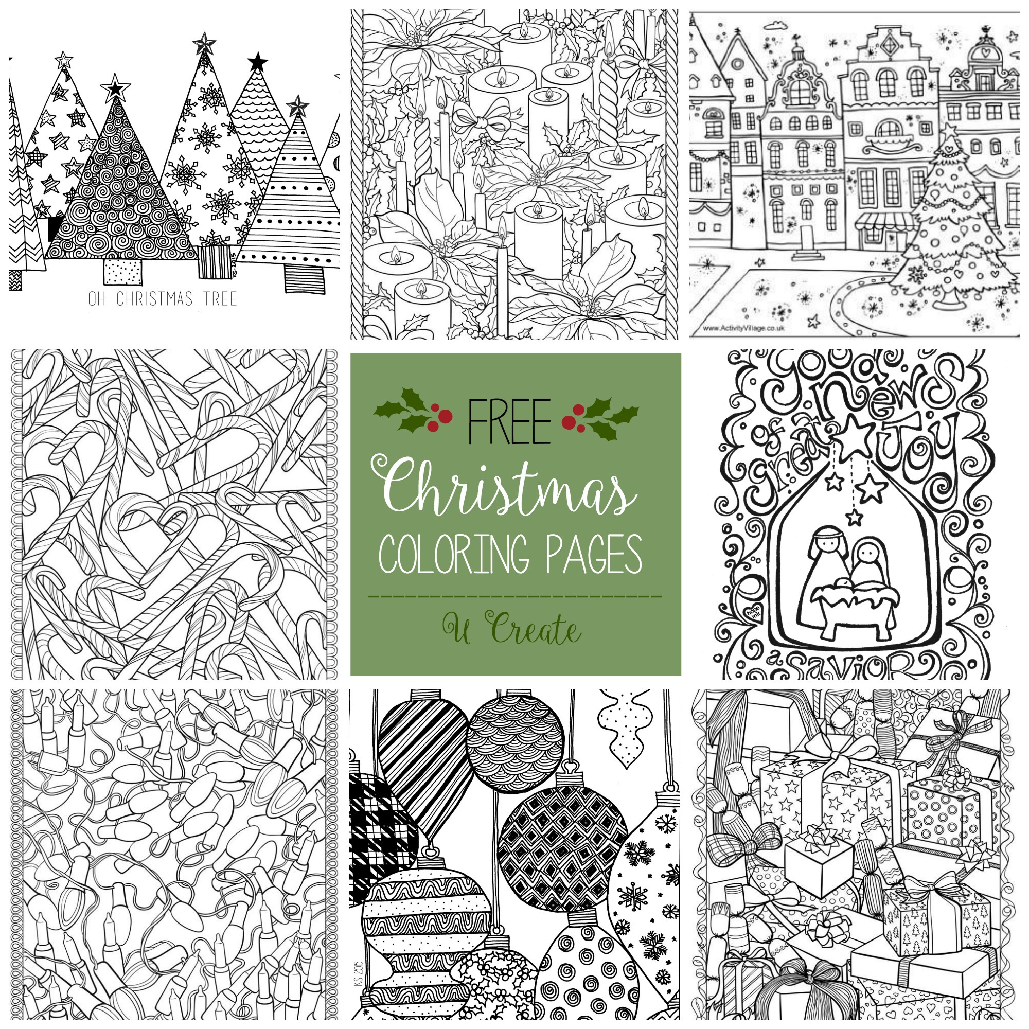 Christmas Coloring Pages Free Coloring Sheets for Adults and Kids