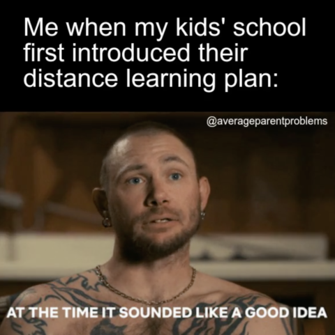 distance learning meme