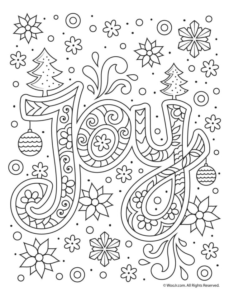 Printable Christmas Coloring Pages for Adults and Kids, PDF