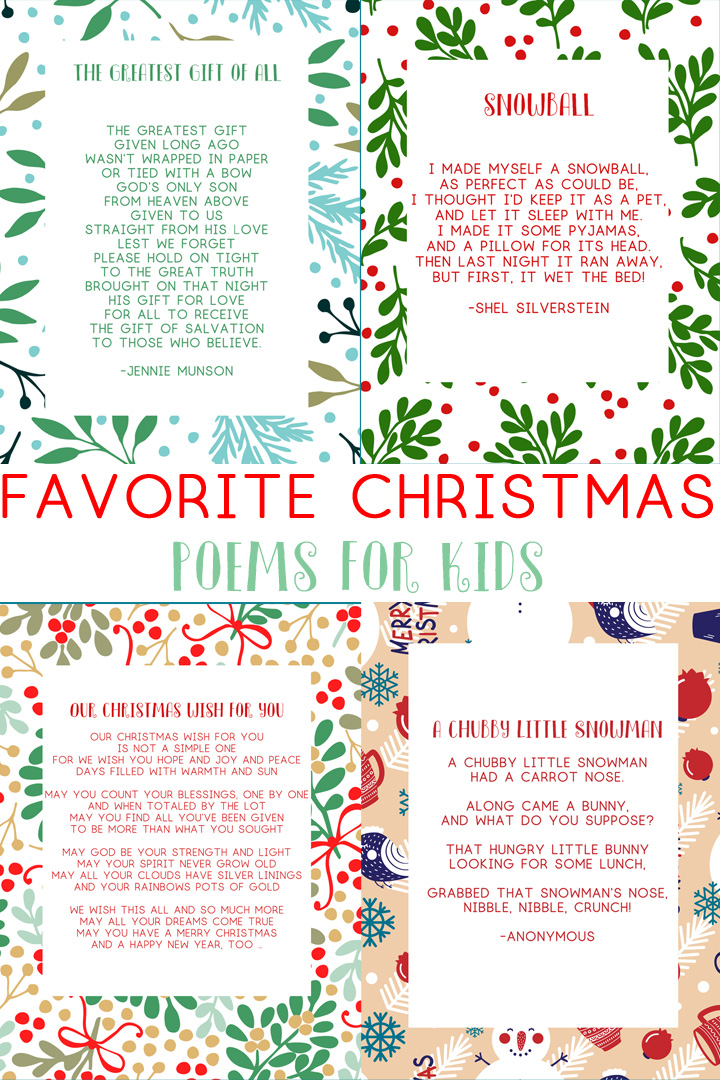 Free Printable Short Christmas Poems