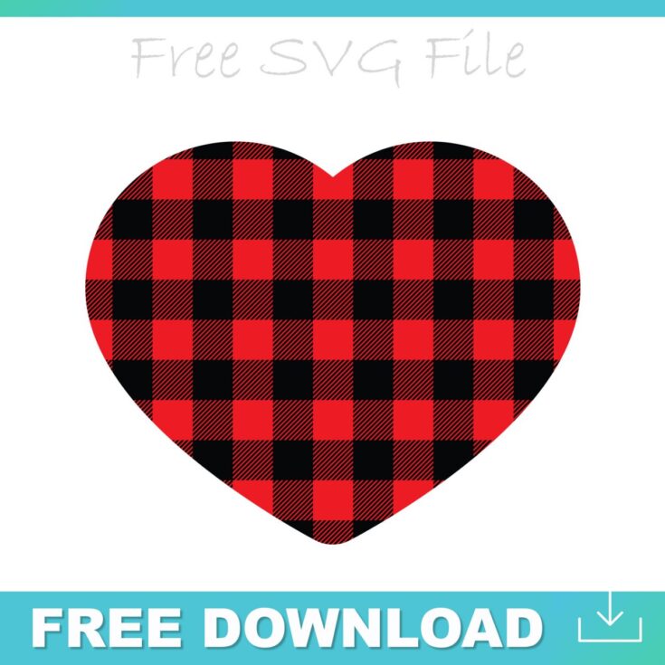Image for Free Plaid Heart SVG