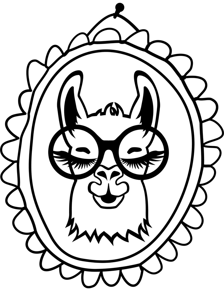 llama coloring pages