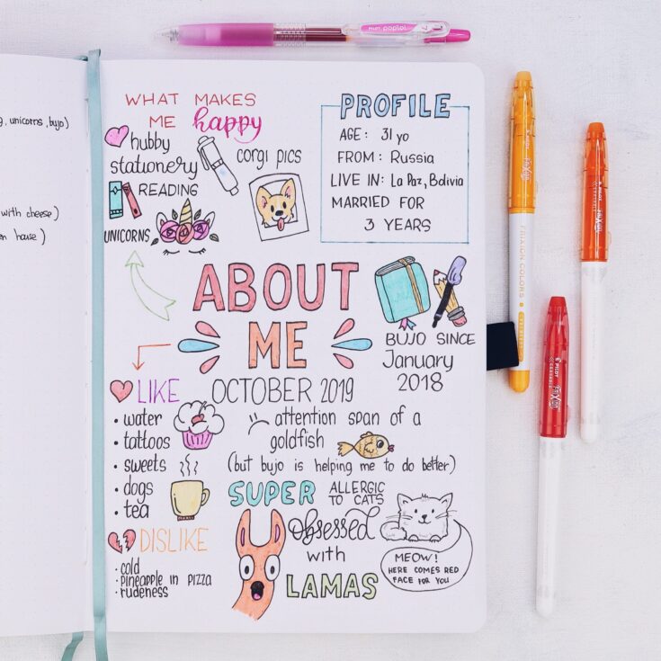 Image for How To Create an About Me Page In Your Bullet Journal