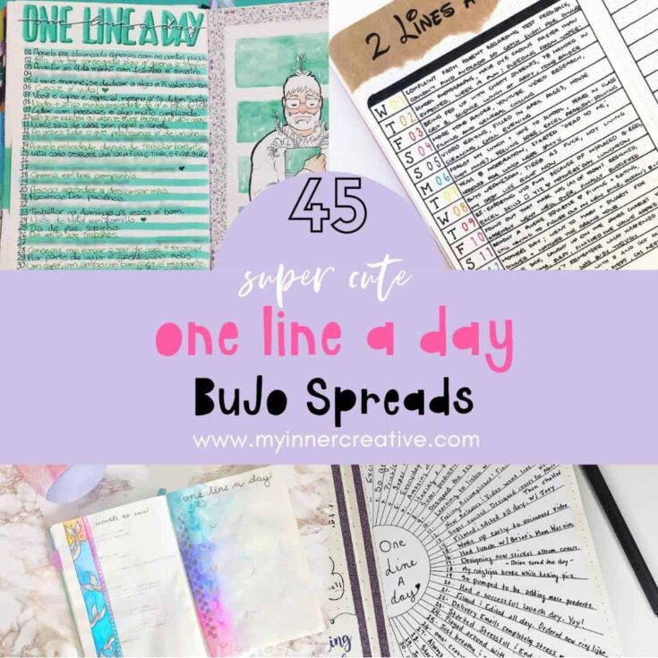 Image for 45 different styles to create "One Line a Day" in your Bullet Journal