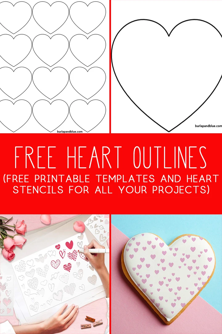heart template and outlines free templates for sewing and crafts