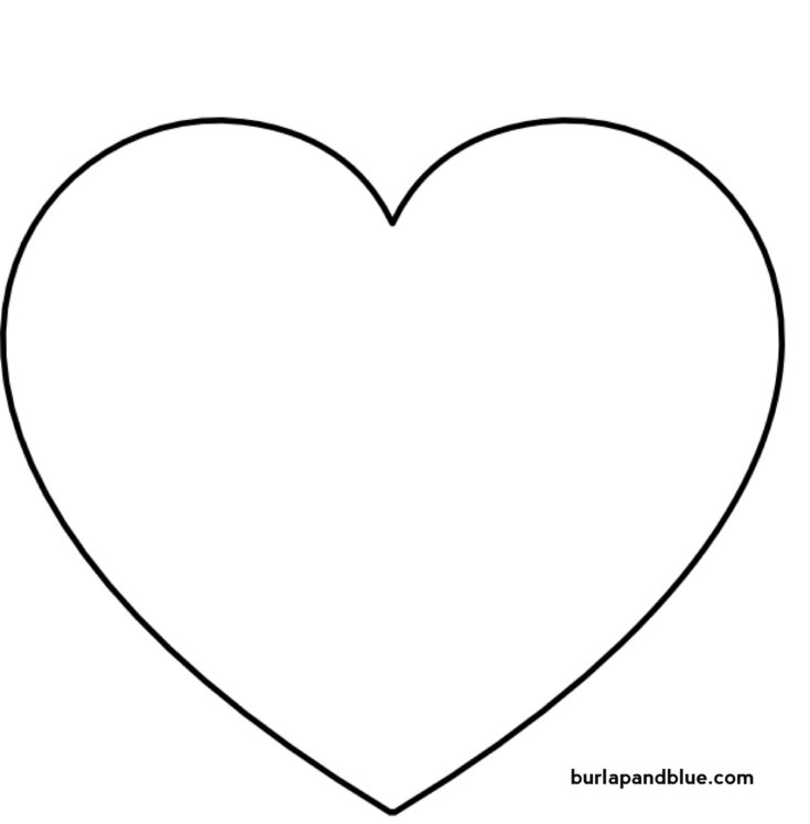 free heart shaped stencils - Google Search  Heart stencil, Heart shapes  template, Printable heart template