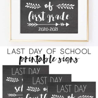 last day of school signs