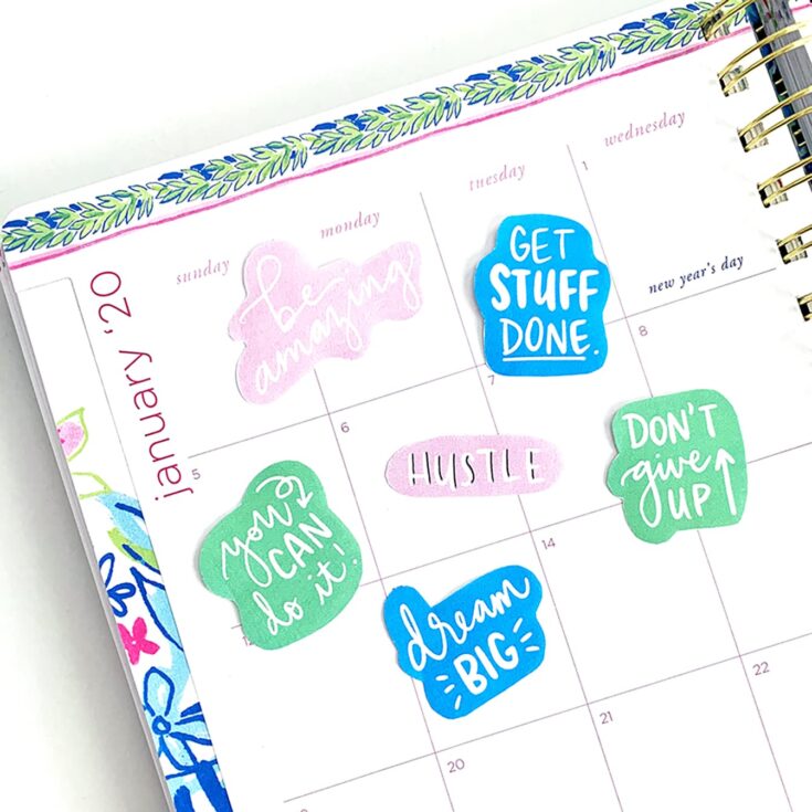 Image for Free Motivational Printable Planner Stickers