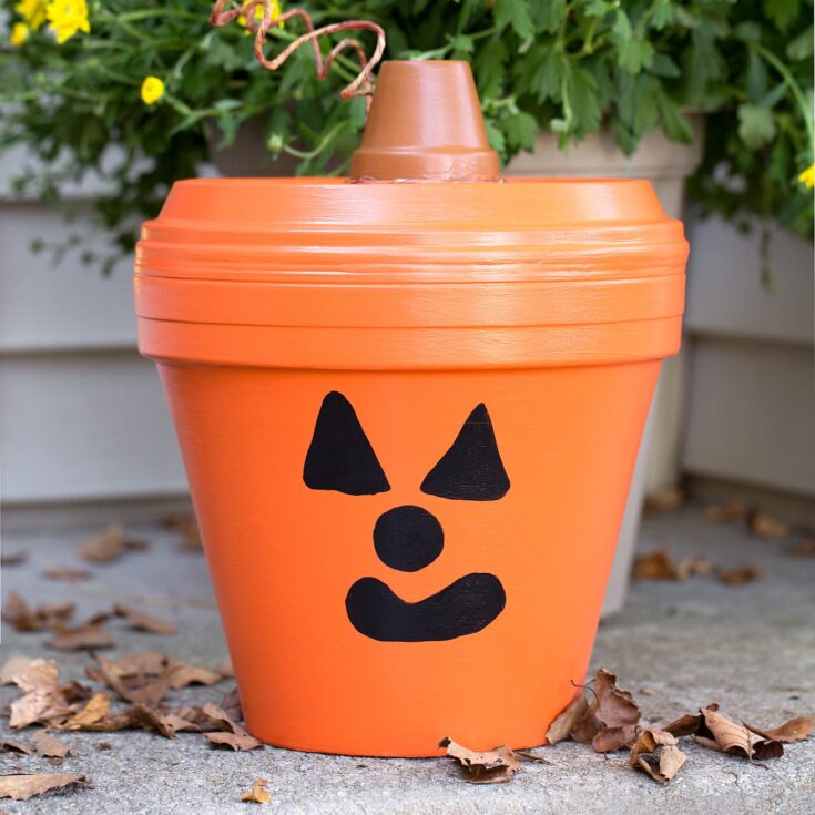Image for How to Make a Terracotta Pot Jack O&rsquo;Lantern Craft