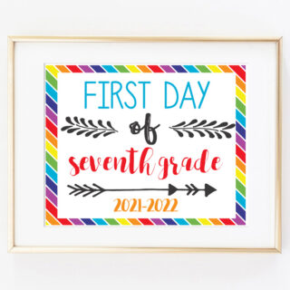 first day of school sign