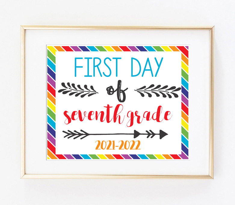 first day of school sign