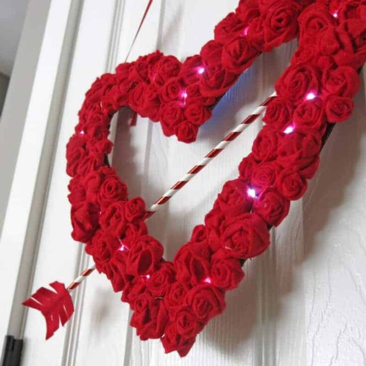 Image for Valentine&rsquo;s Day Wreath DIY with Felt Rosettes
