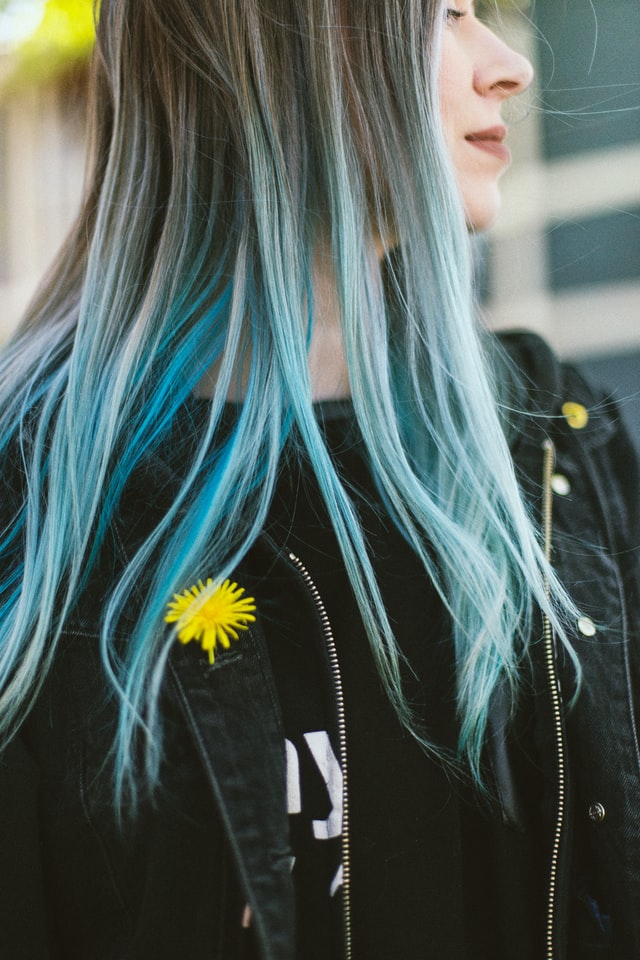 blue hair