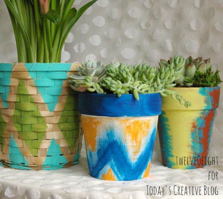 The cutest DIY idea of painting plastic flower pots - Learn to