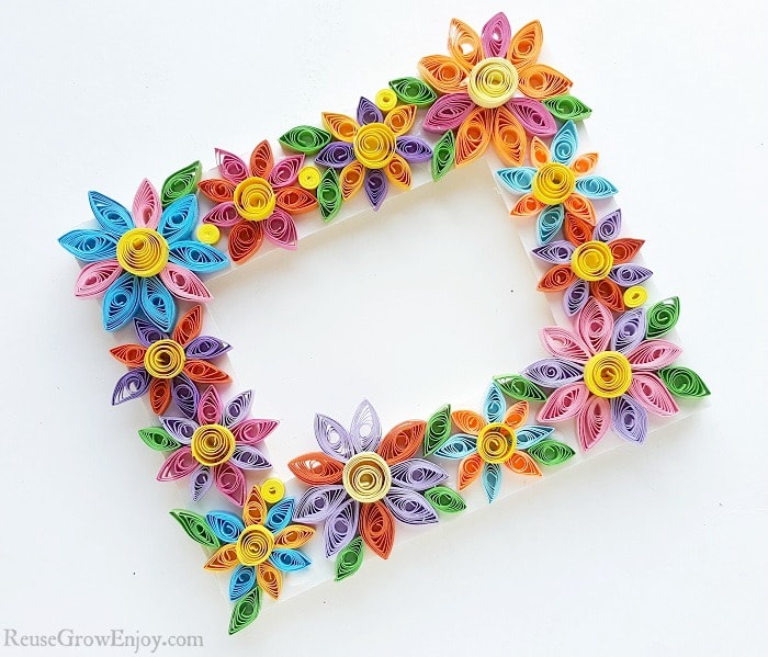 quilled flower frame