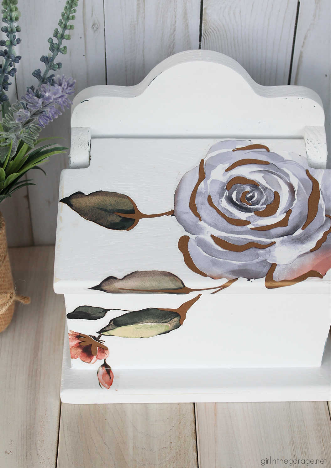 painted recipe box