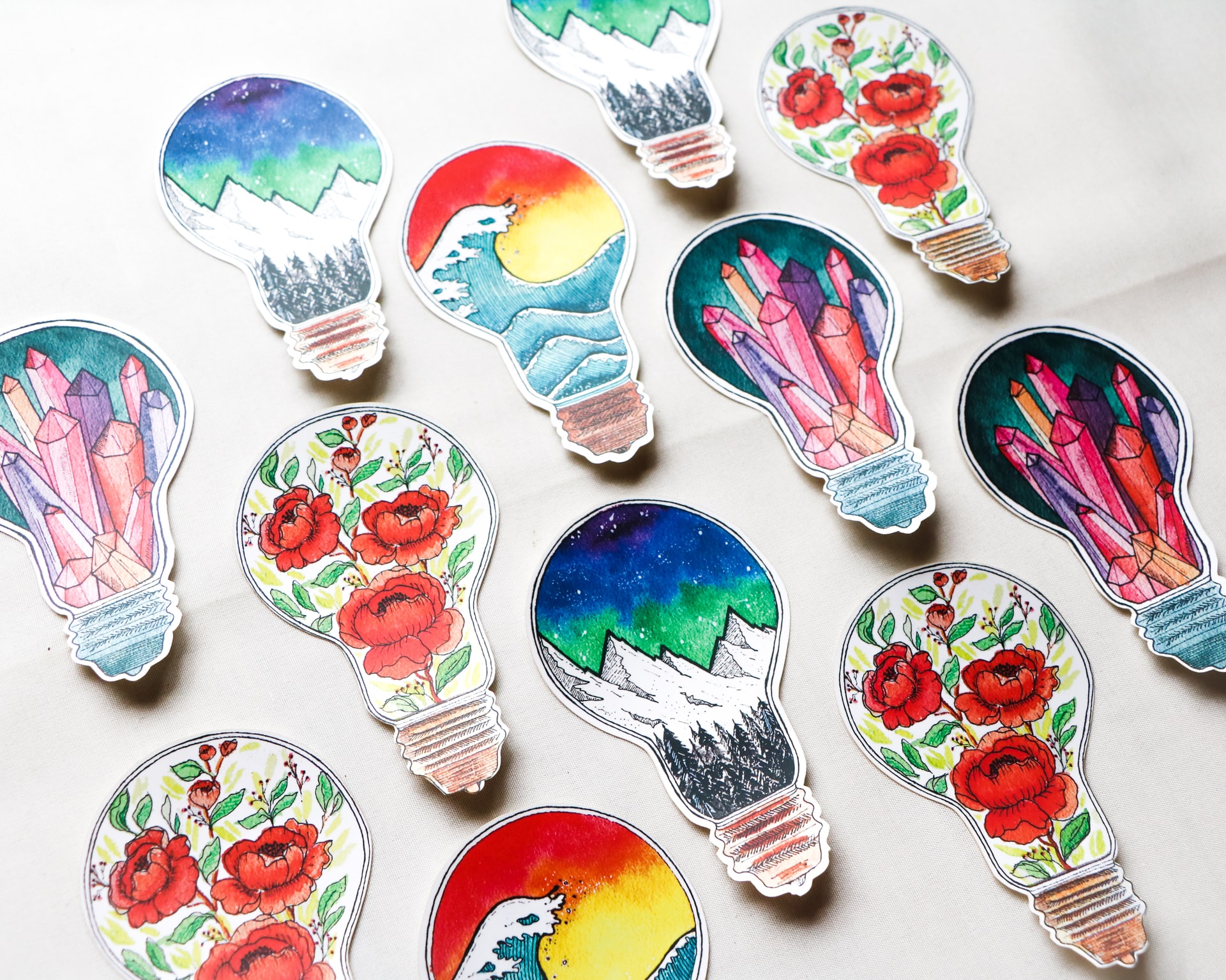 lightbulb stickers