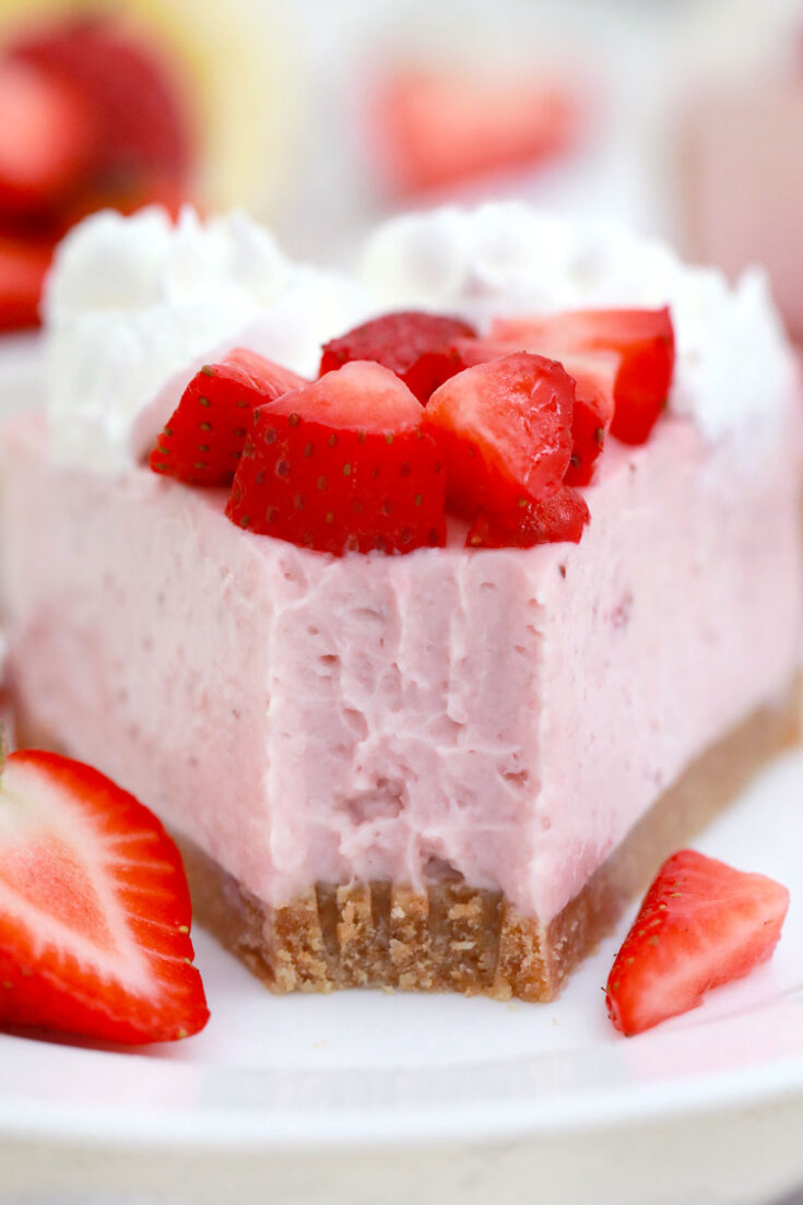 No Bake Strawberry Cheesecake