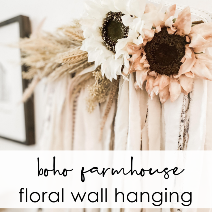 Image for Cheap & Easy DIY Floral Wall Hanging {Farmhouse Boho Decor}