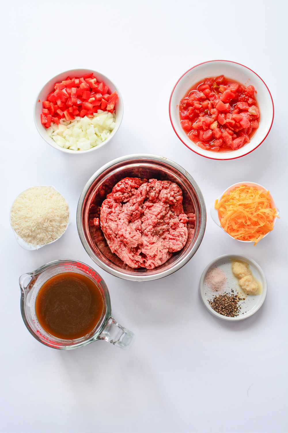 ground beef rice ingredients