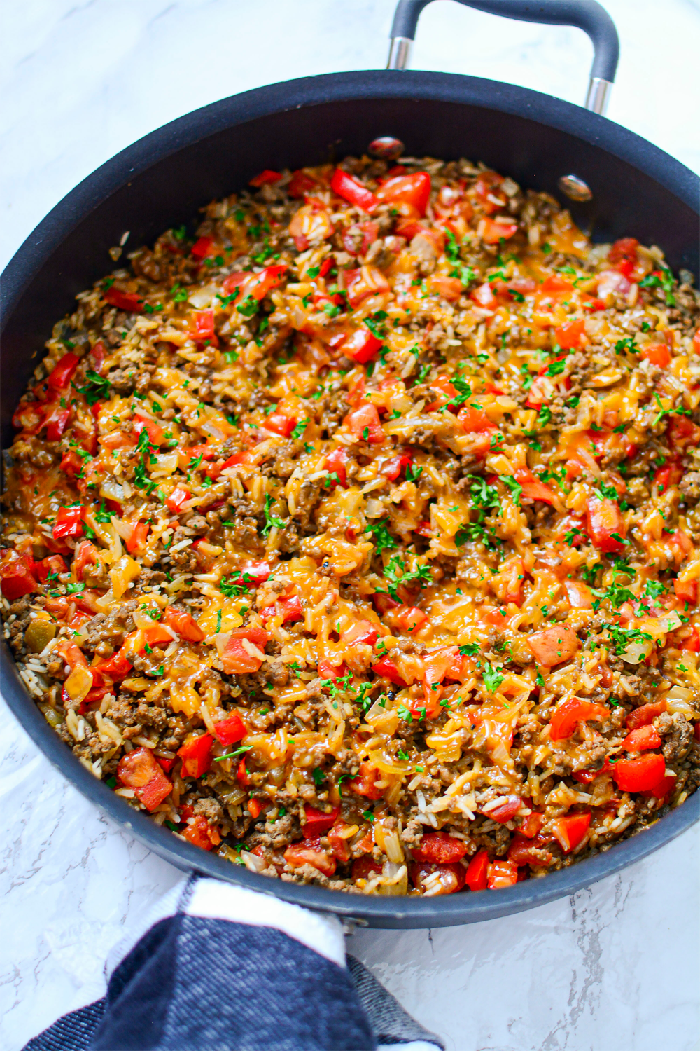 ground beef rice dinner