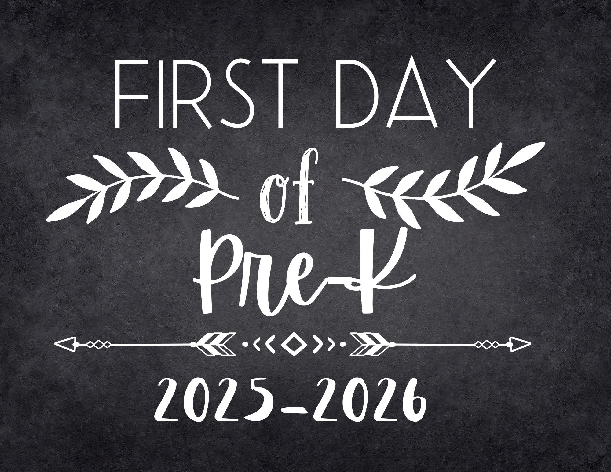 first day of school sign