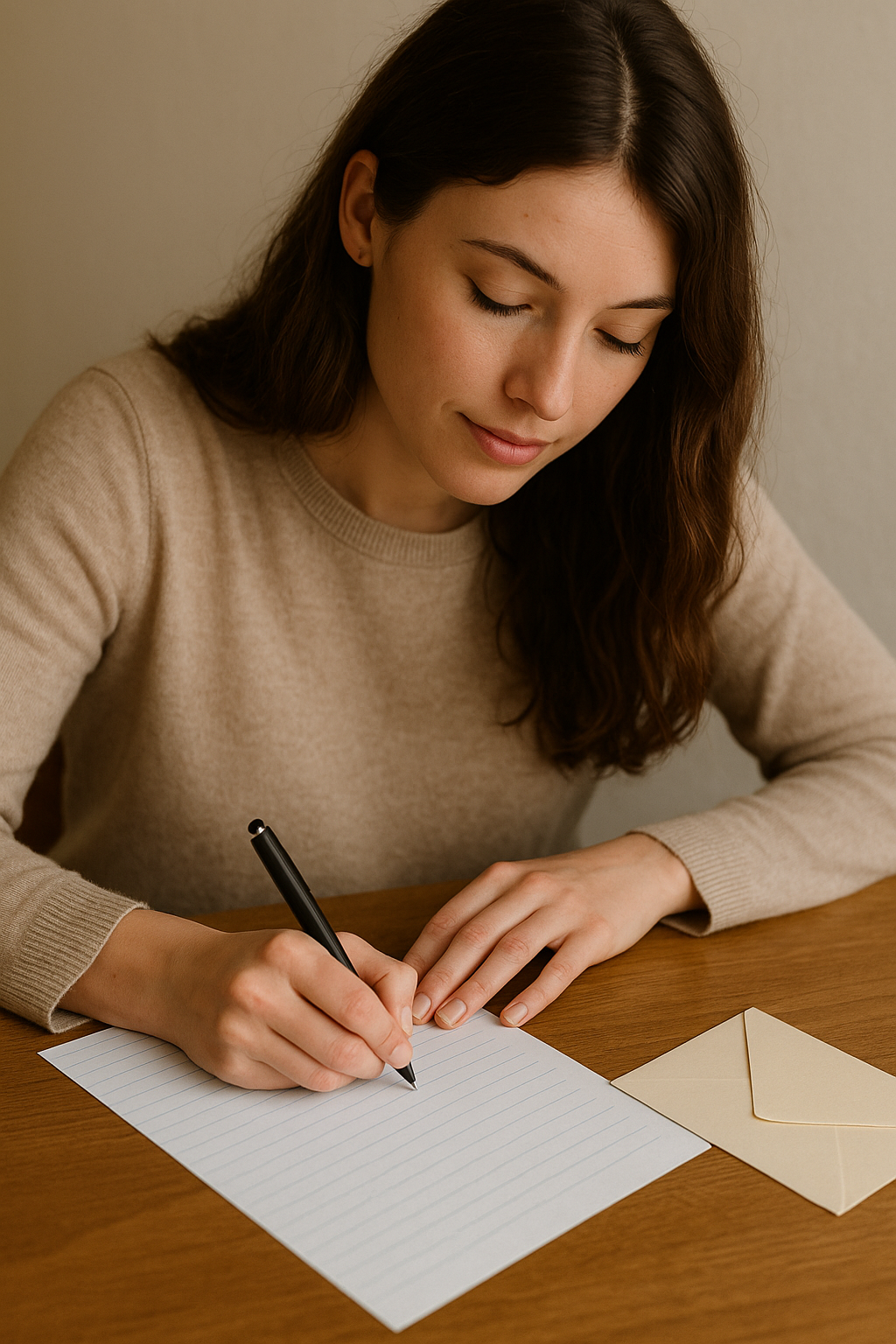woman writing letter